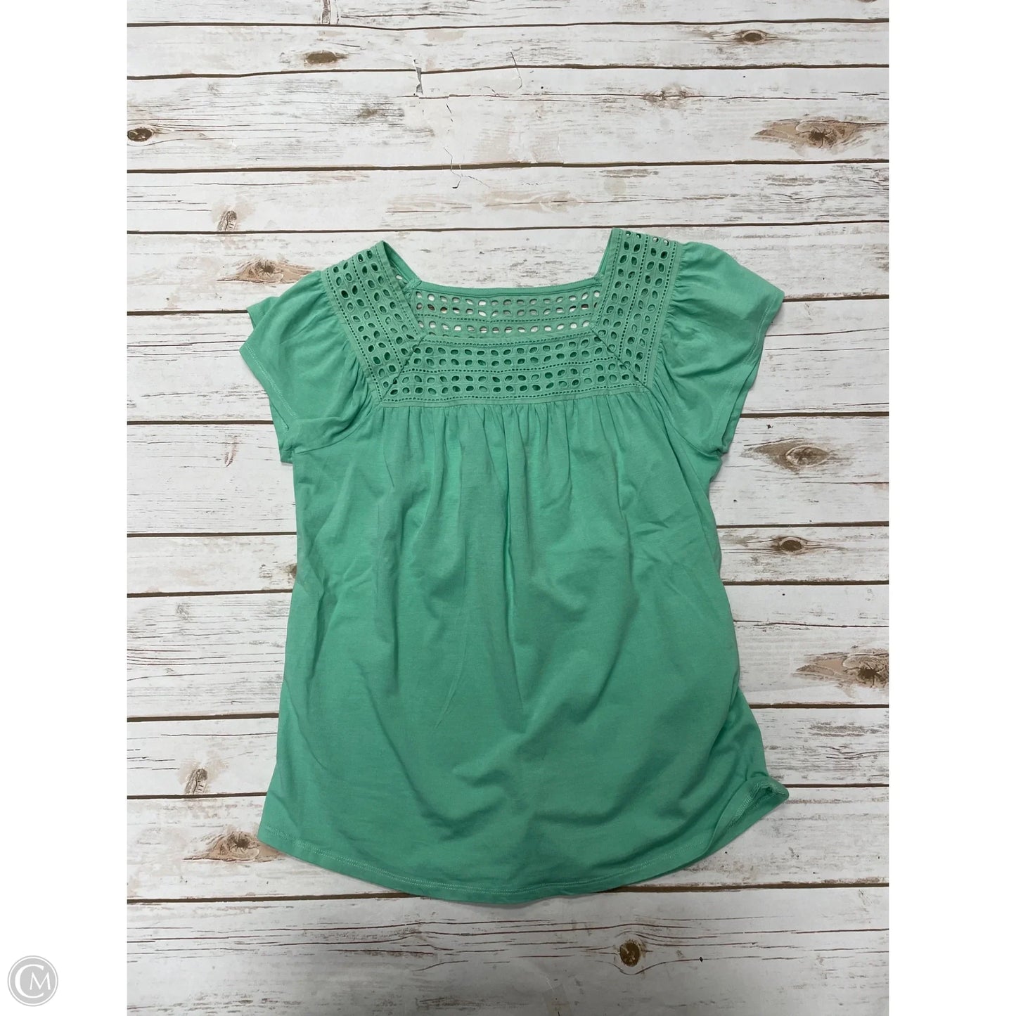 Top Short Sleeve By St Johns Bay In Green, Size: M