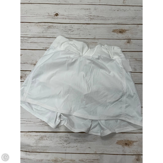 Athletic Skort By Lululemon In White, Size: 8