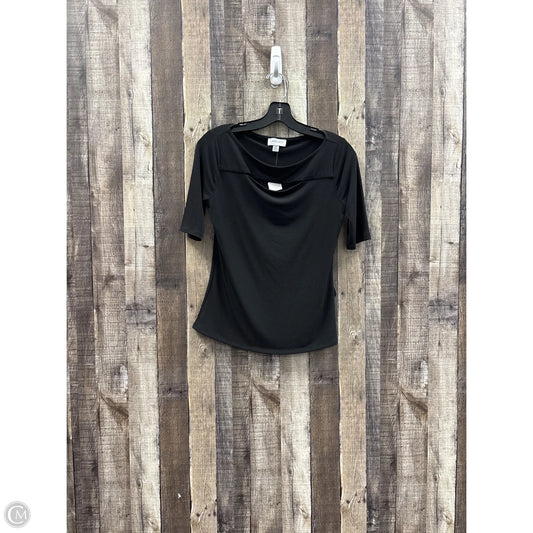 Top Short Sleeve By Carmen By Carmen Marc Valvo In Black, Size: S