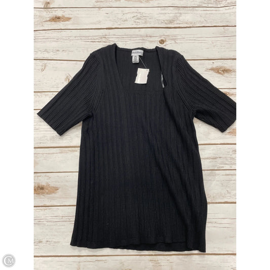 Top Short Sleeve By Calvin Klein In Black, Size: M