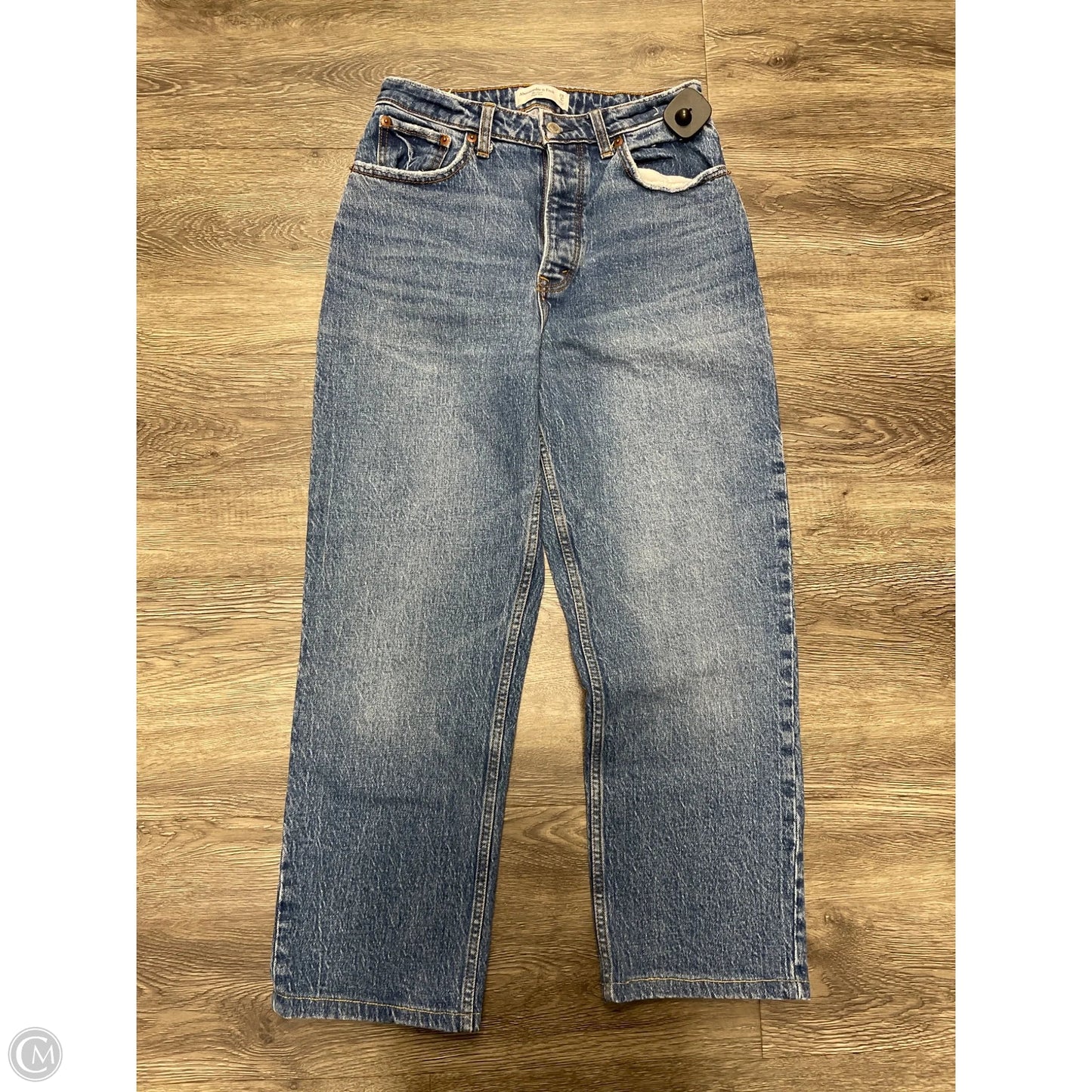 Jeans Straight By Abercrombie And Fitch In Blue Denim, Size: 6
