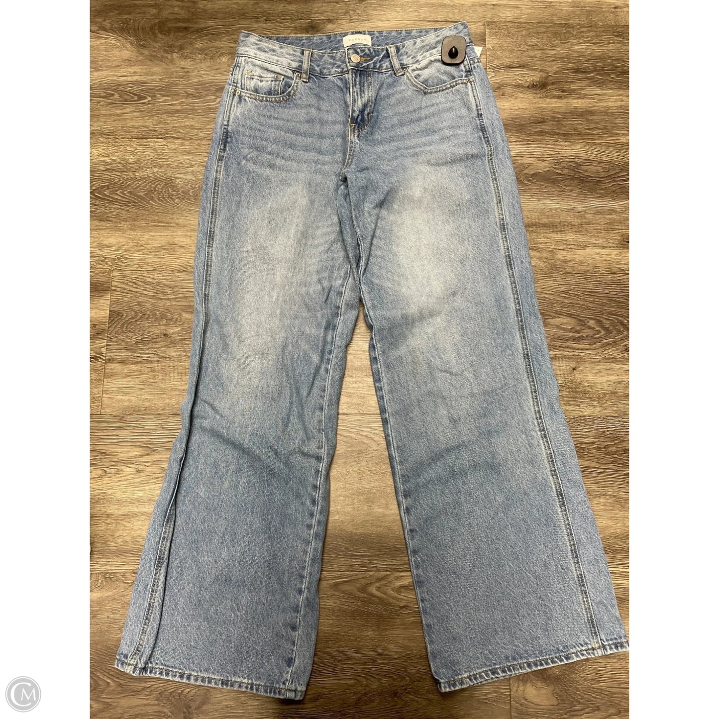 Jeans Wide Leg By Good American In Blue Denim, Size: 4