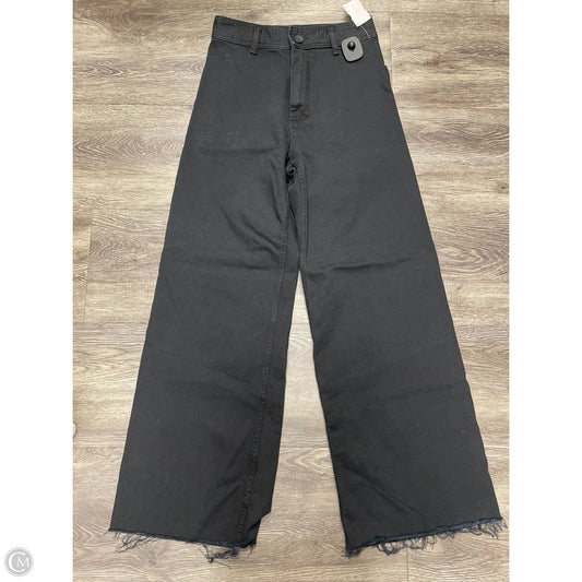 Jeans Wide Leg By Zara In Black Denim, Size: 6