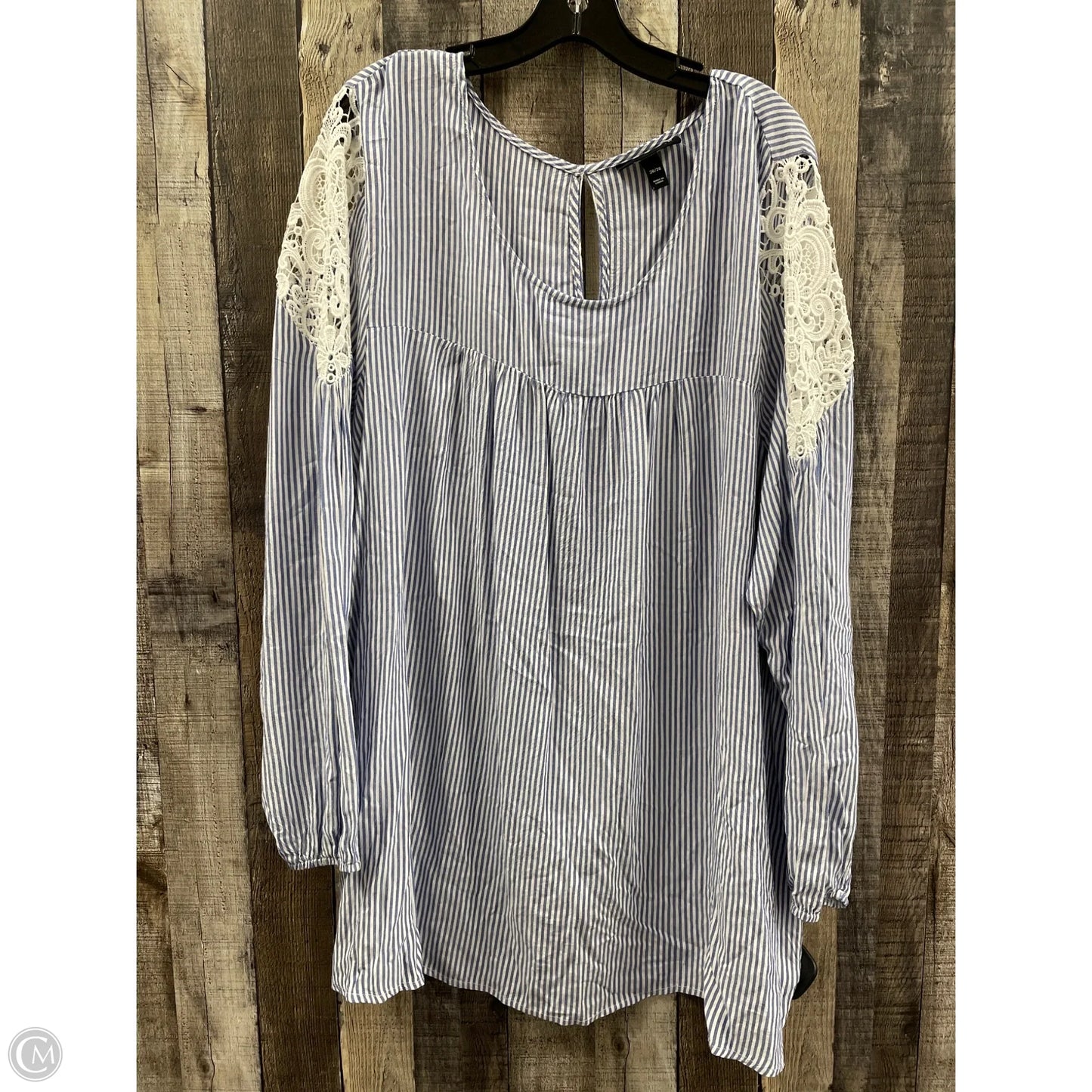 Top Long Sleeve By Lane Bryant In Striped Pattern, Size: 4