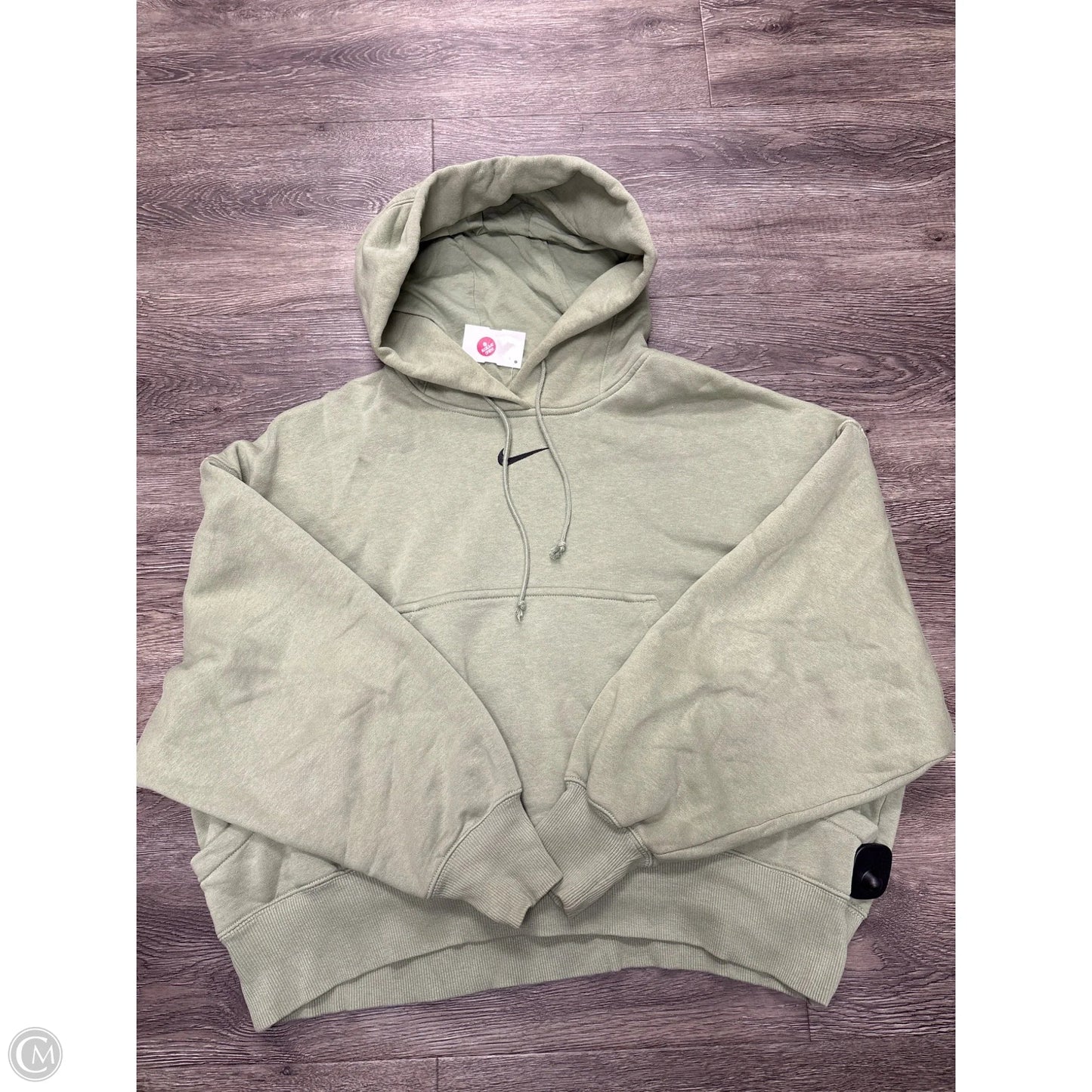 Athletic Sweatshirt Hoodie By Nike In Green, Size: Xs