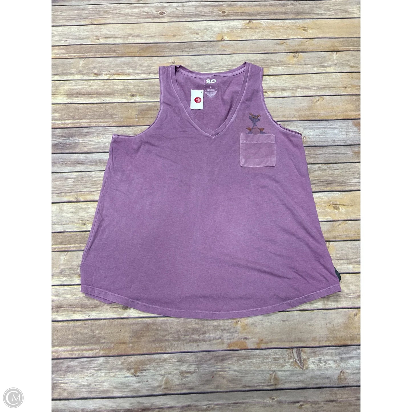 Top Sleeveless Basic By So In Purple, Size: L