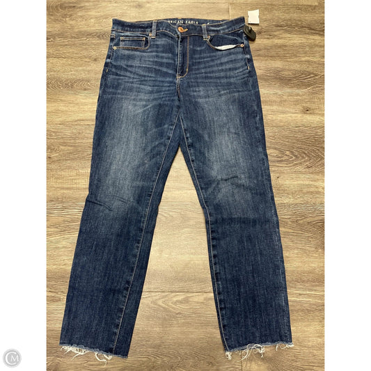 Jeans Skinny By American Eagle In Blue Denim, Size: 12