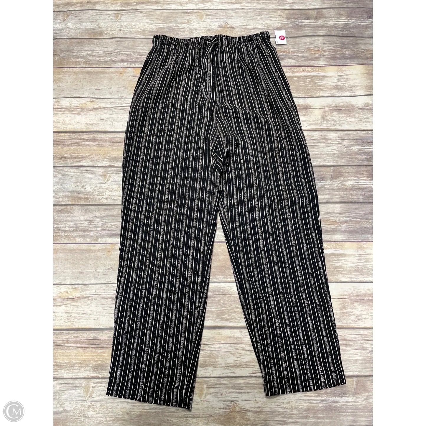 Pants Dress By Alfred Dunner In Black & Cream, Size: 12