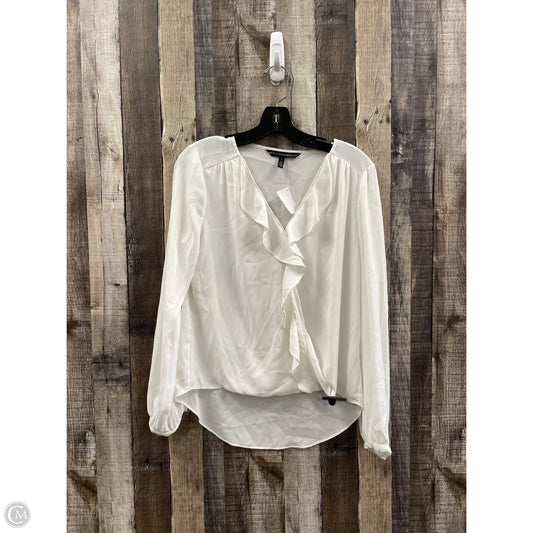 Top Long Sleeve By White House Black Market In White, Size: Xl