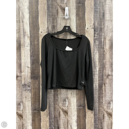 Top Long Sleeve By Cmf In Black, Size: M
