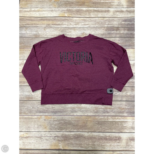 Sweatshirt Crewneck By Victorias Secret In Maroon, Size: L