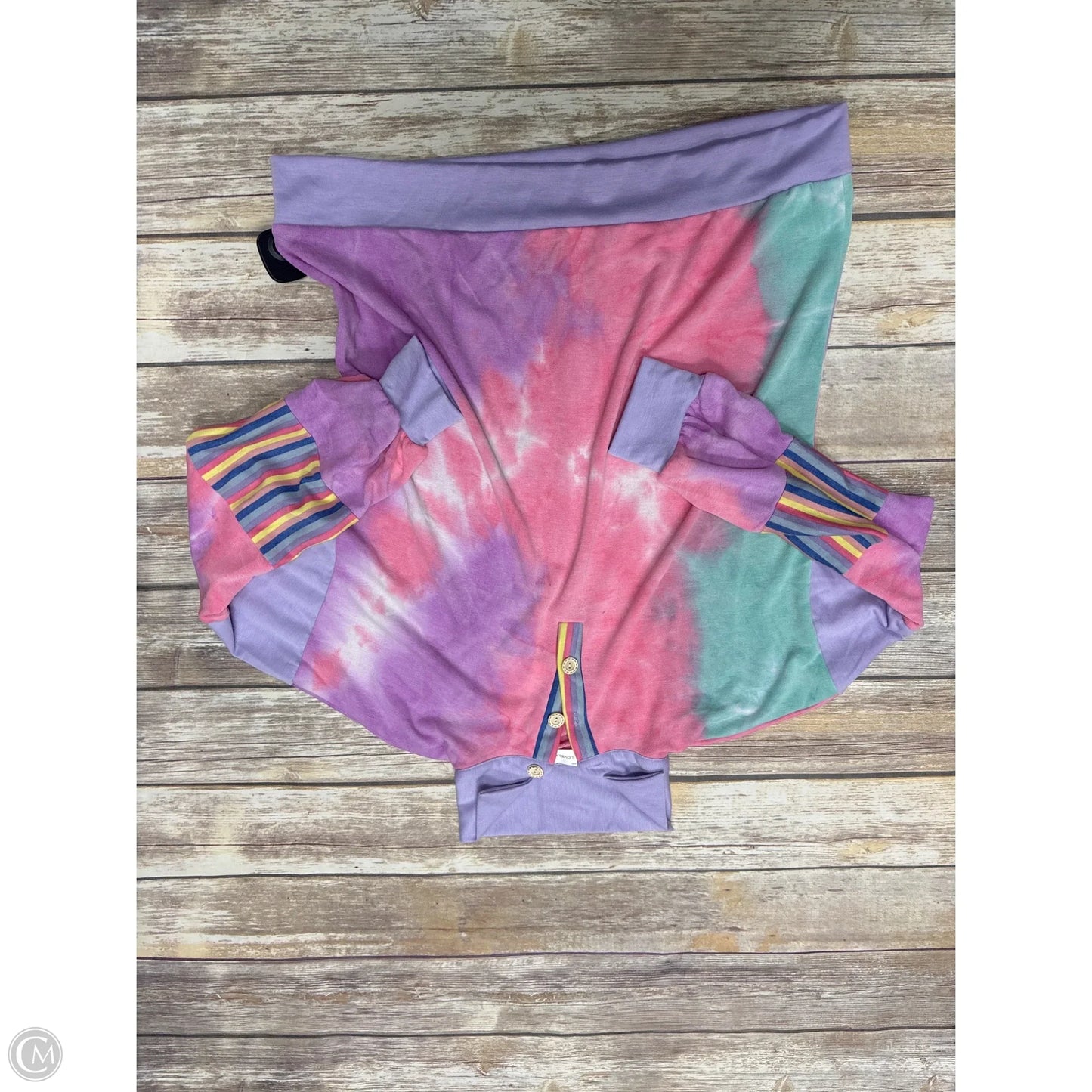 Top Long Sleeve By Lovely Melody In Tie Dye Print, Size: M