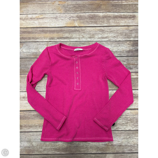 Top Long Sleeve By Zenana Outfitters In Pink, Size: S