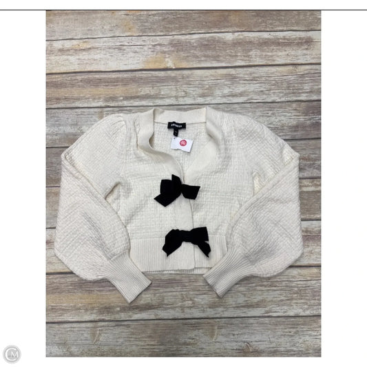 Sweater Cardigan By Express In Cream, Size: Xs