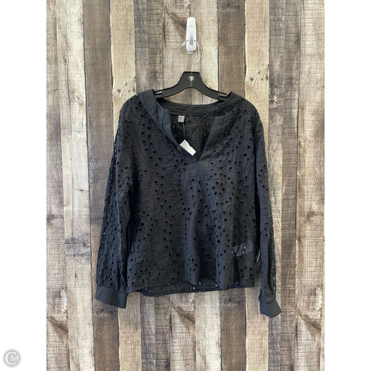Top Long Sleeve By Shein In Black, Size: M