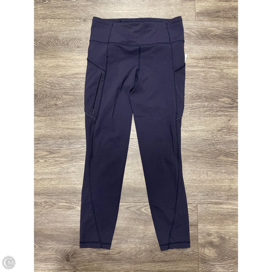Athletic Leggings By Lululemon In Navy, Size: 6