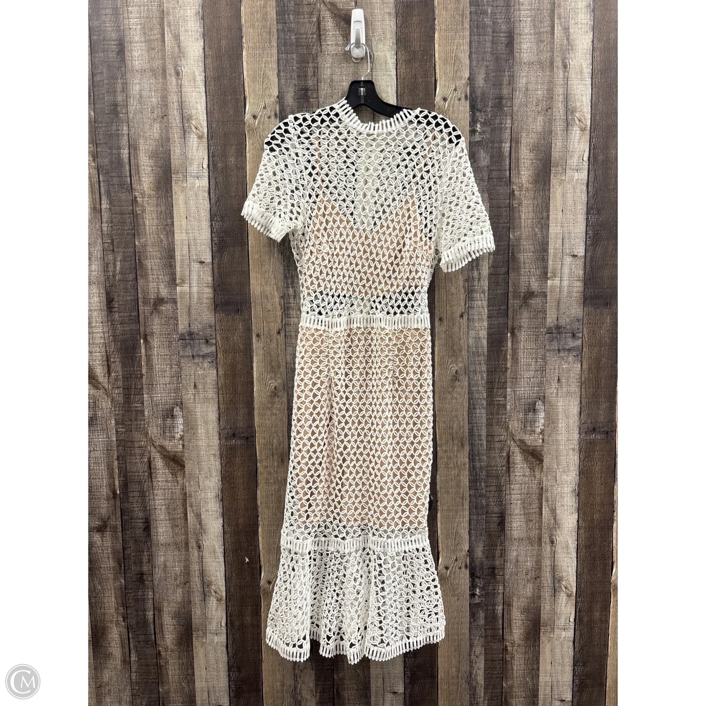Dress Casual Midi By Charlotte Russe In White, Size: L