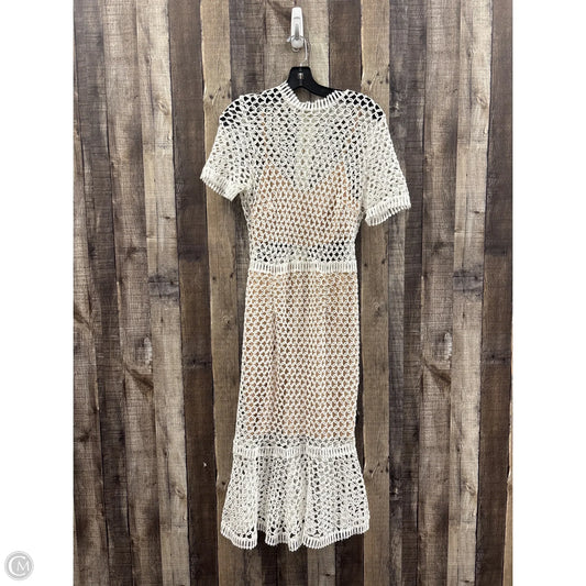 Dress Casual Midi By Charlotte Russe In White, Size: L