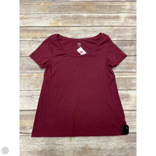 Top Short Sleeve Basic By Old Navy In Maroon, Size: L