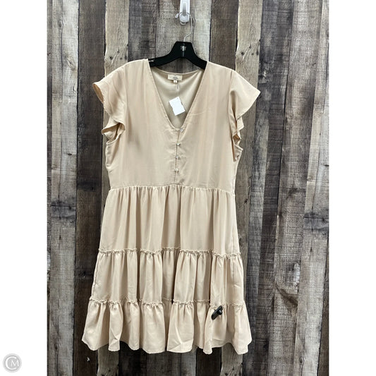 Dress Casual Midi By Entro In Beige, Size: L