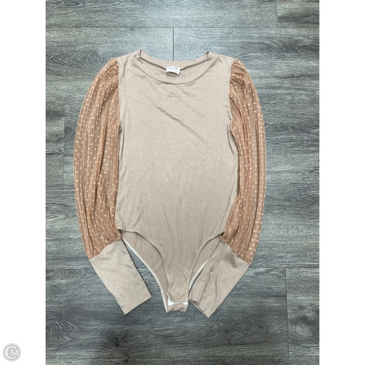Bodysuit By Peach Love Cream California In Beige, Size: L