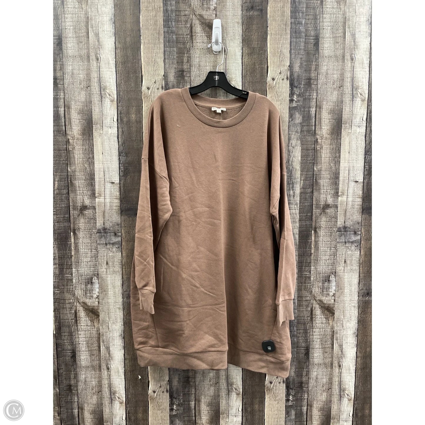 Dress Casual Midi By Zenana Outfitters In Tan, Size: 2x