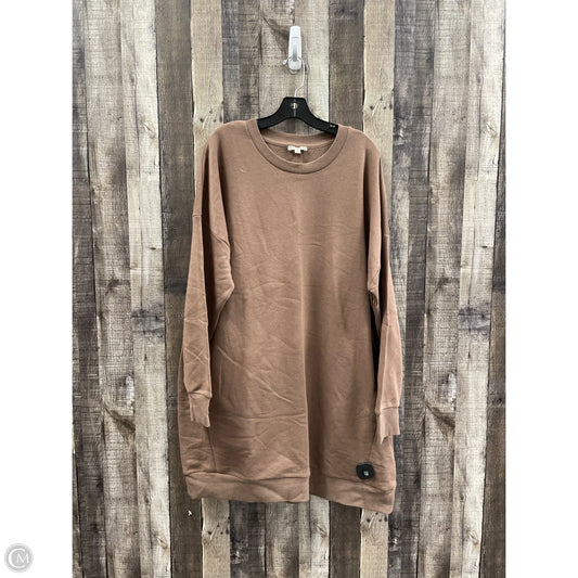 Dress Casual Midi By Zenana Outfitters In Tan, Size: 2x