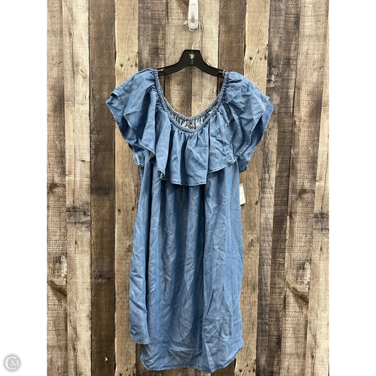 Dress Casual Midi By Falls Creek In Blue Denim, Size: 2x