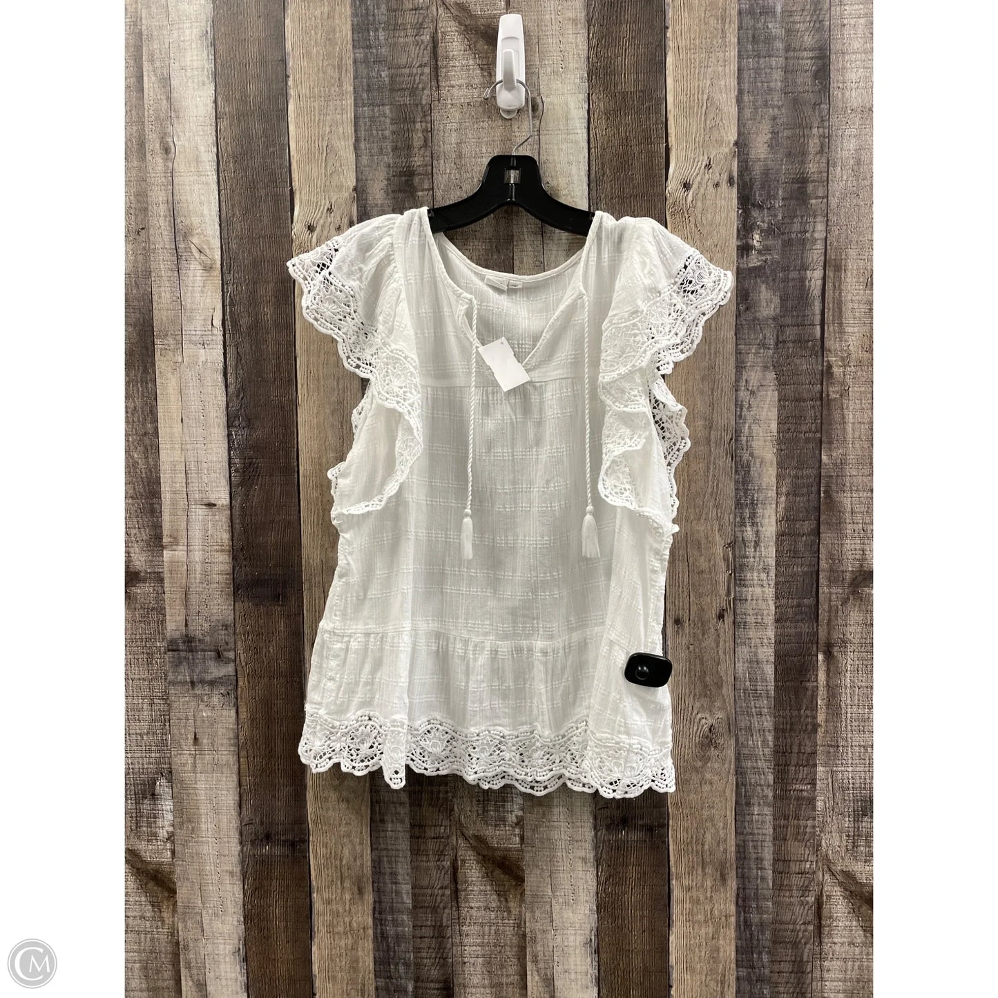 Top Sleeveless By Gap In White, Size: S