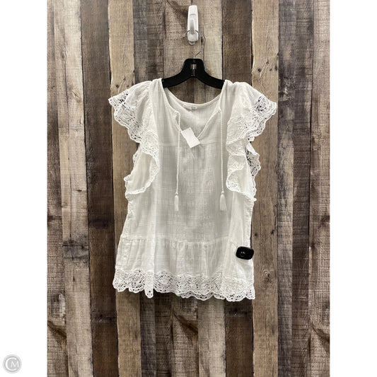 Top Sleeveless By Gap In White, Size: S