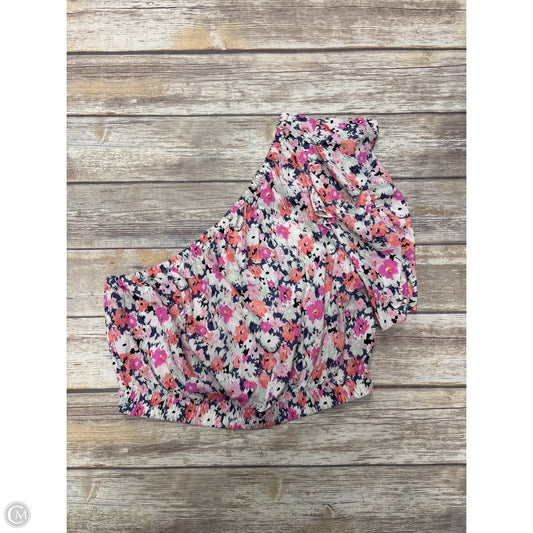 Top Short Sleeve By Universal Thread In Floral Print, Size: M