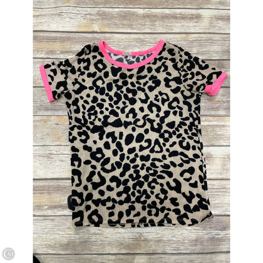 Top Short Sleeve Basic By Bibi In Animal Print, Size: M