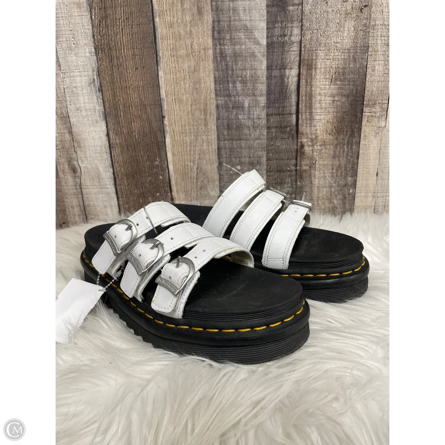 Sandals Heels Platform By Dr Martens In White, Size: 7