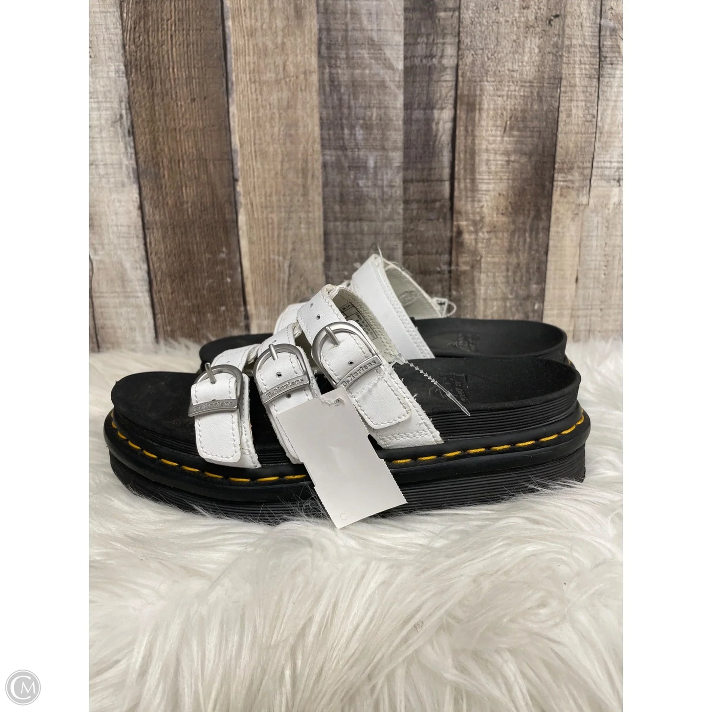 Sandals Heels Platform By Dr Martens In White, Size: 7