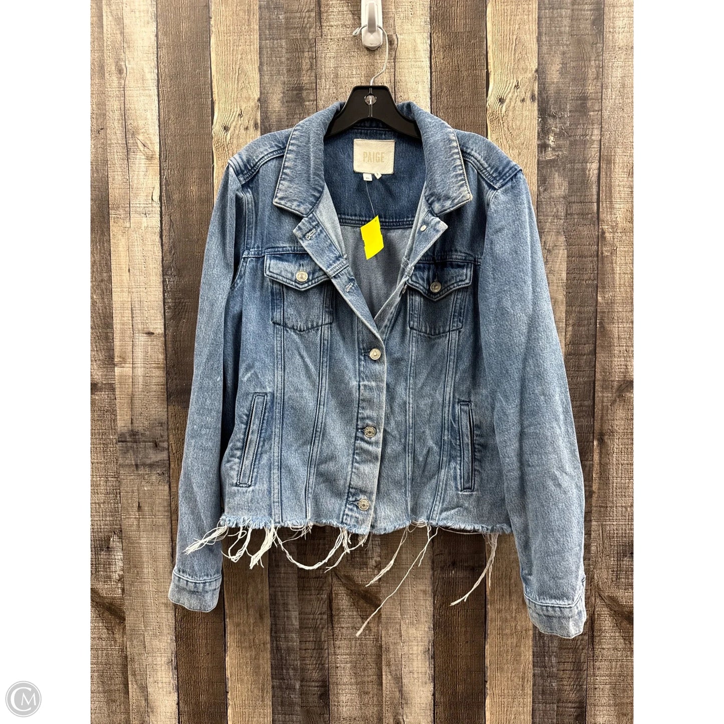 Jacket Denim By Paige In Blue Denim, Size: Xl