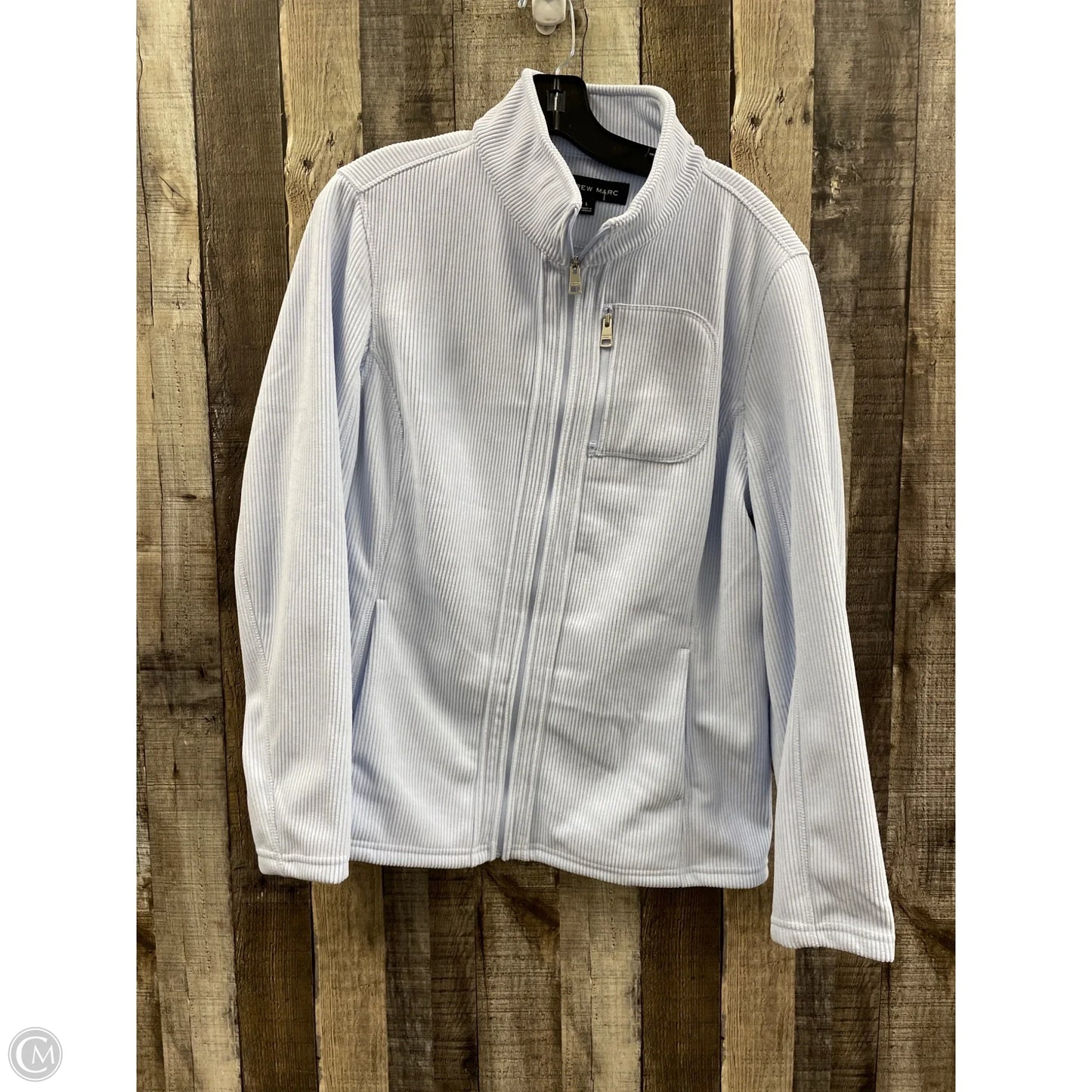 Jacket Fleece By Andrew Marc In Blue, Size: L
