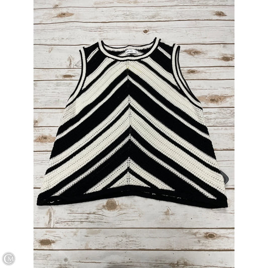 Vest Sweater By Nine West In Black & White, Size: Xxl