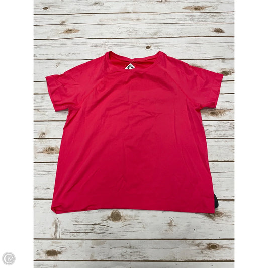 Athletic Top Short Sleeve By Mondetta In Coral, Size: L