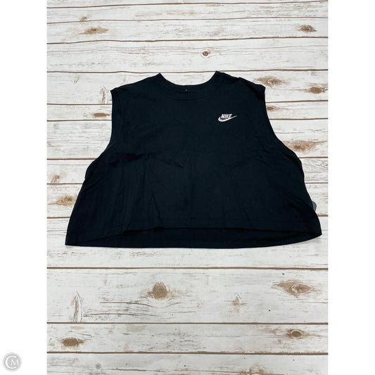 Athletic Tank Top By Nike In Black, Size: Xl