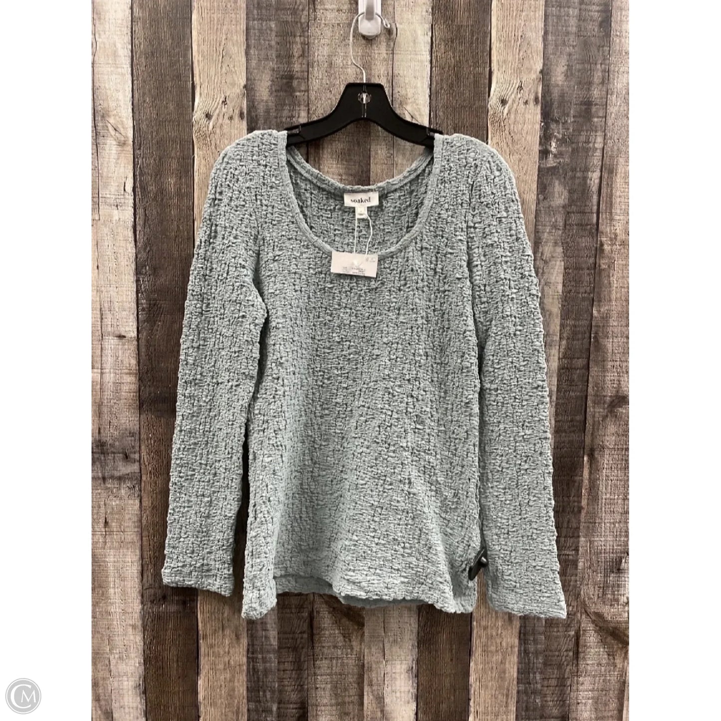 Top Long Sleeve By Cme In Green, Size: M