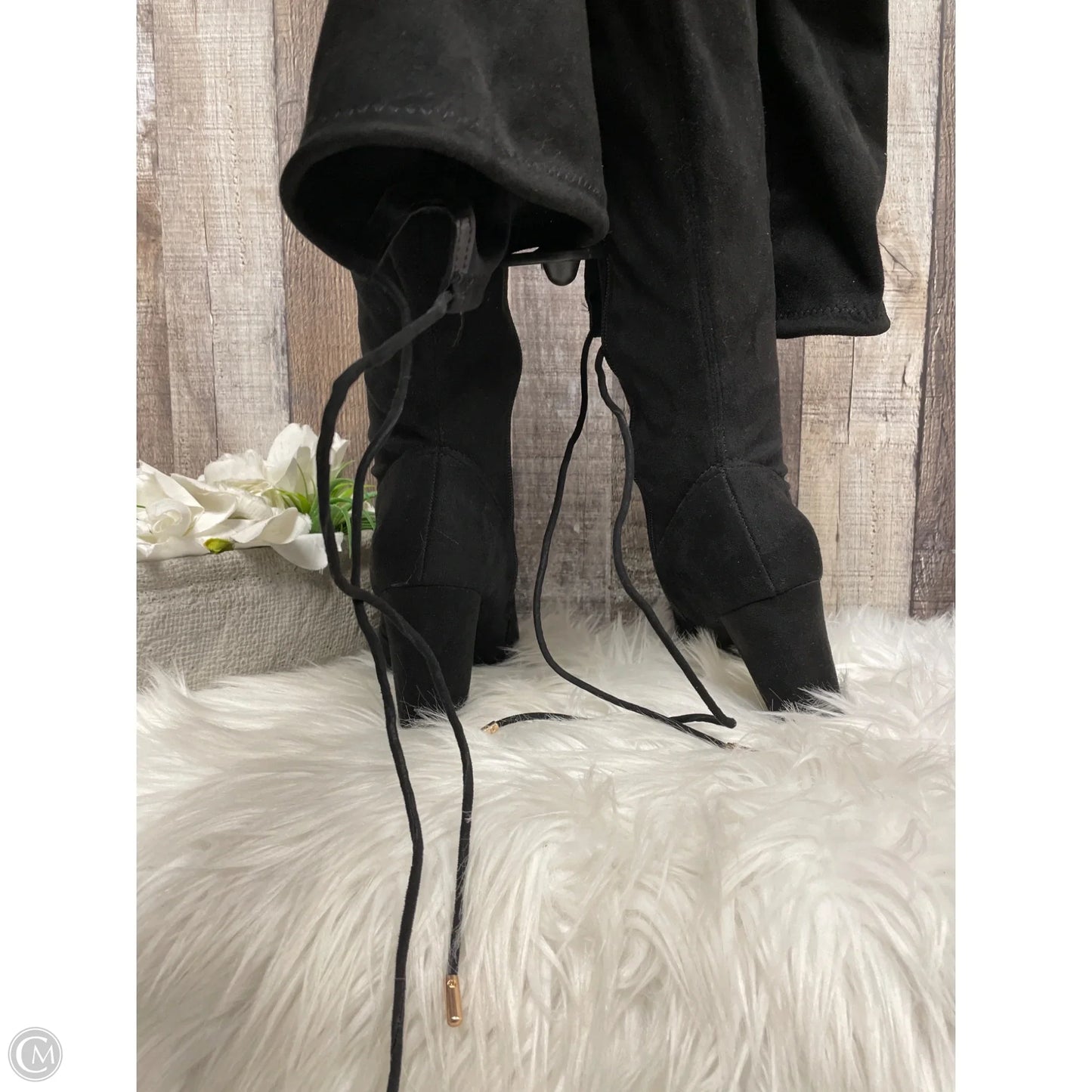 Boots Knee Heels By Charming Charlie In Black, Size: 7