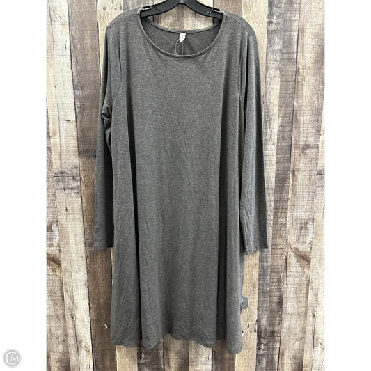 Dress Casual Midi By Zenana Outfitters In Grey, Size: 2x