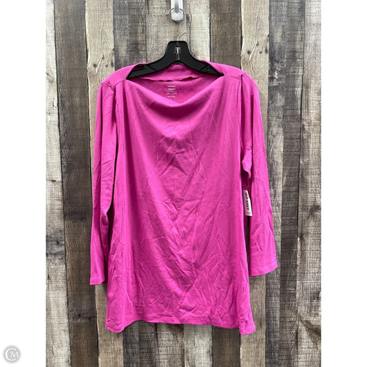 Top Long Sleeve By Old Navy In Pink, Size: Xxl