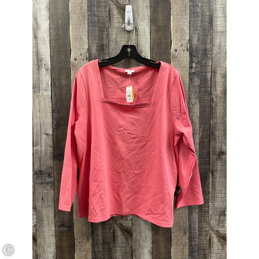 Top Long Sleeve By J. Crew In Peach, Size: Xxl