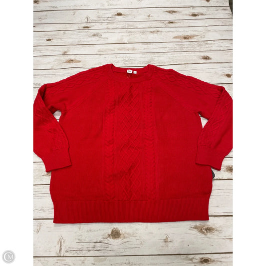 Sweater By Gap In Red, Size: Xxl