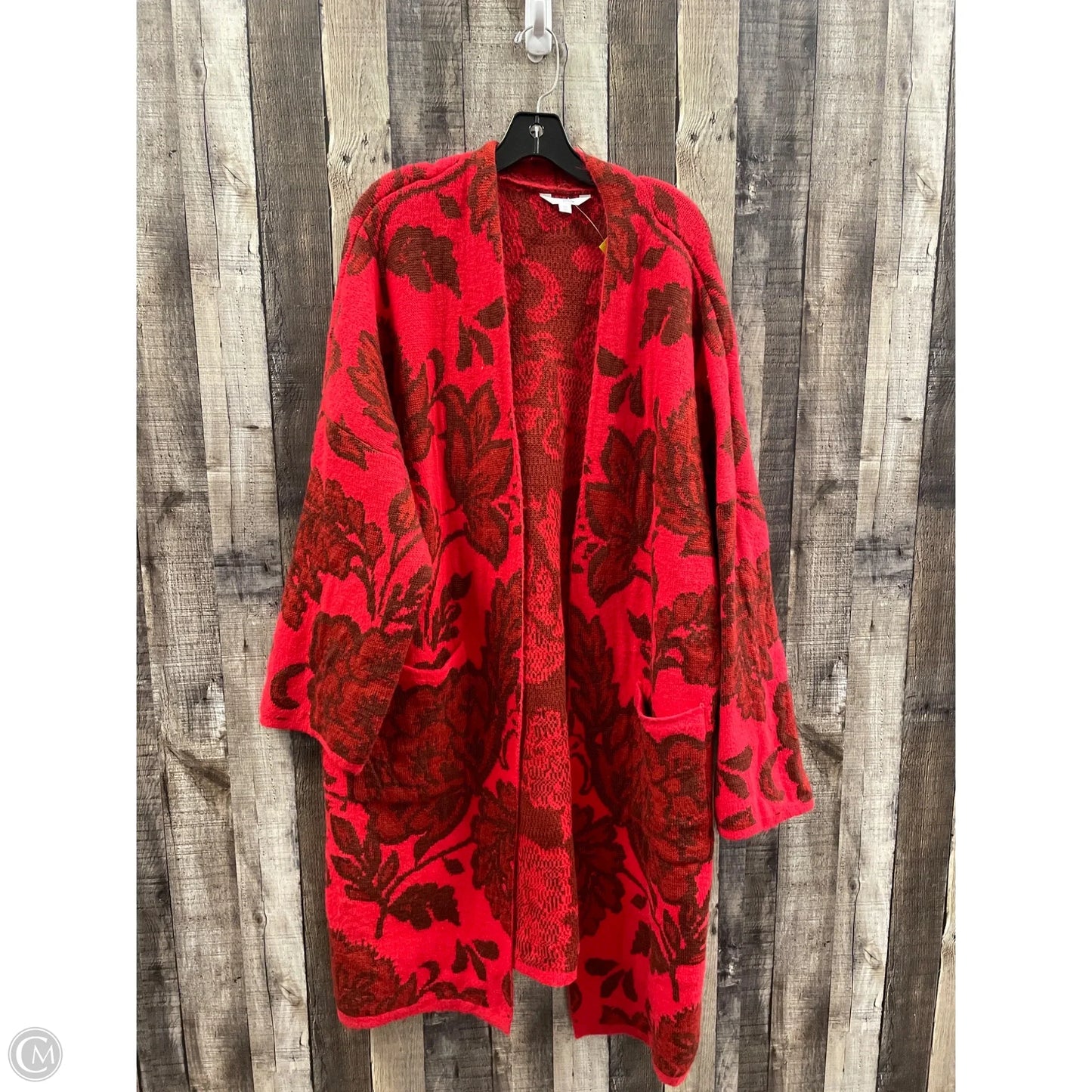 Cardigan By Time And Tru In Red, Size: Xxl