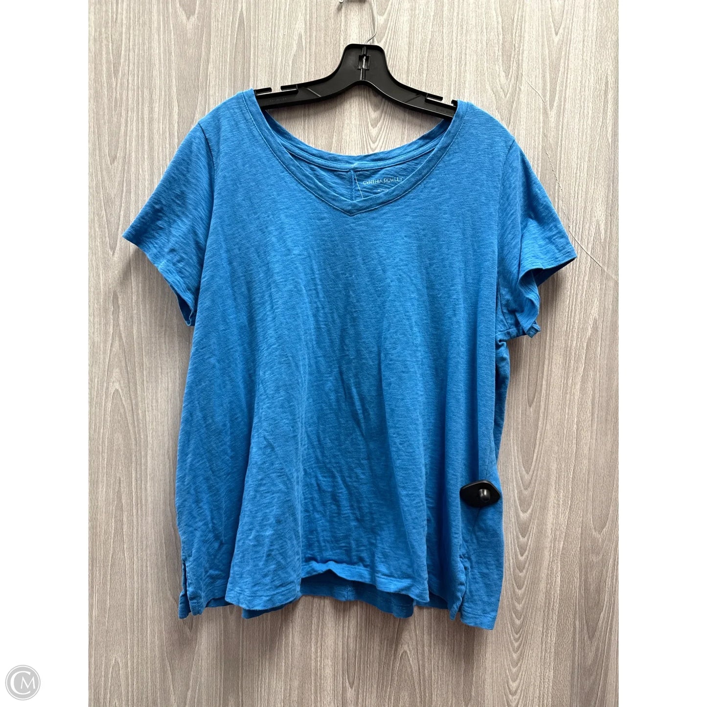 Top Short Sleeve By Cynthia Rowley In Blue, Size: 1x