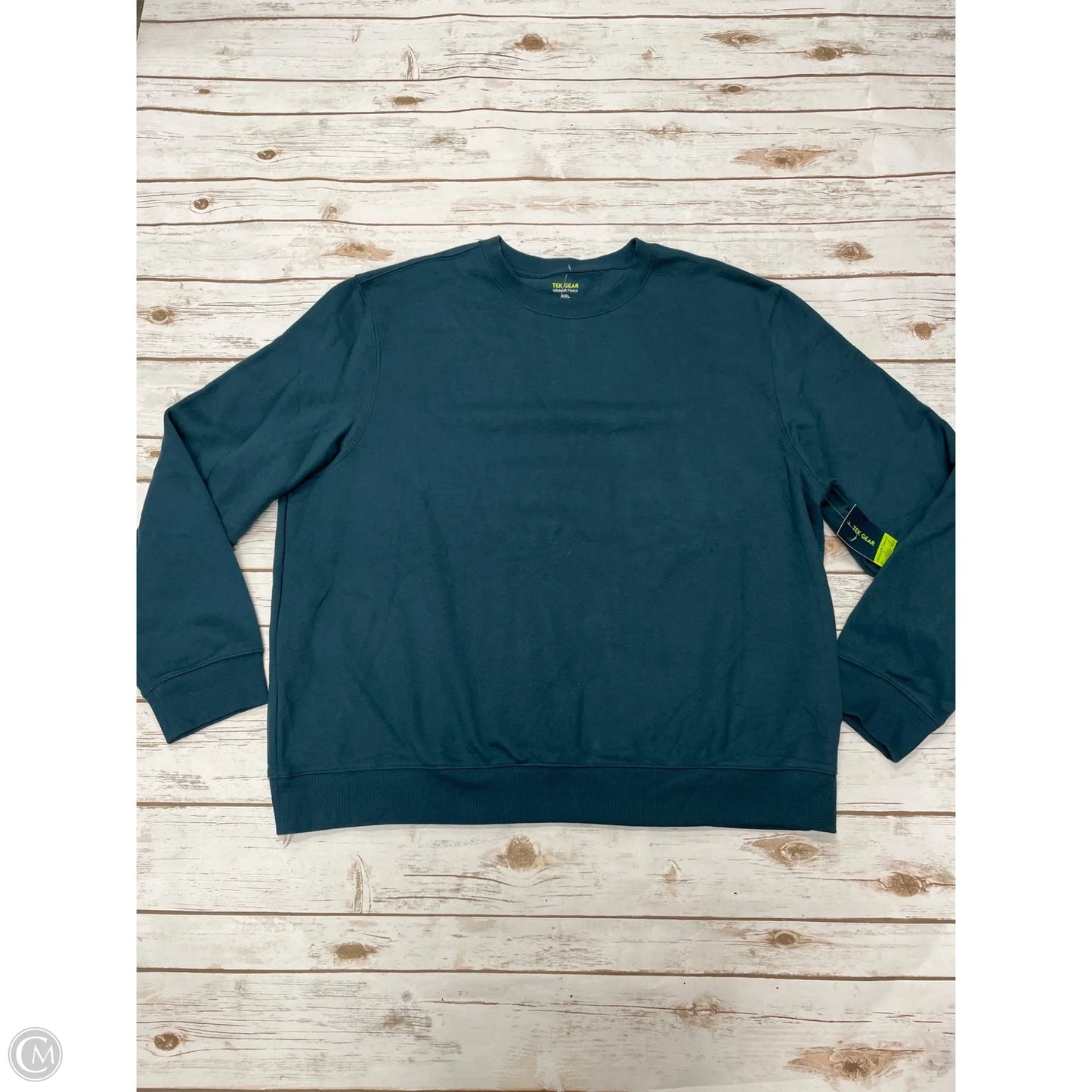 Athletic Sweatshirt Crewneck By Tek Gear In Green, Size: Xxl