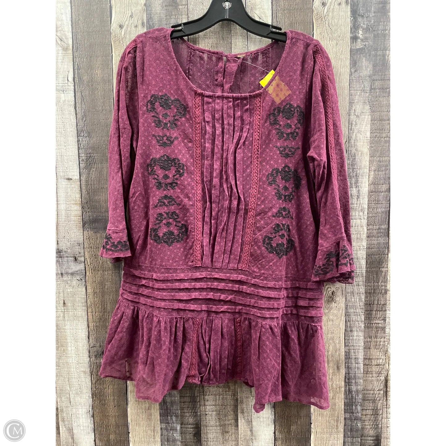 Top Long Sleeve By Free People In Maroon, Size: Xs