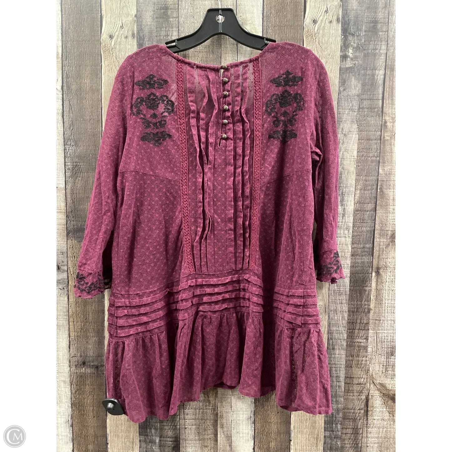 Top Long Sleeve By Free People In Maroon, Size: Xs